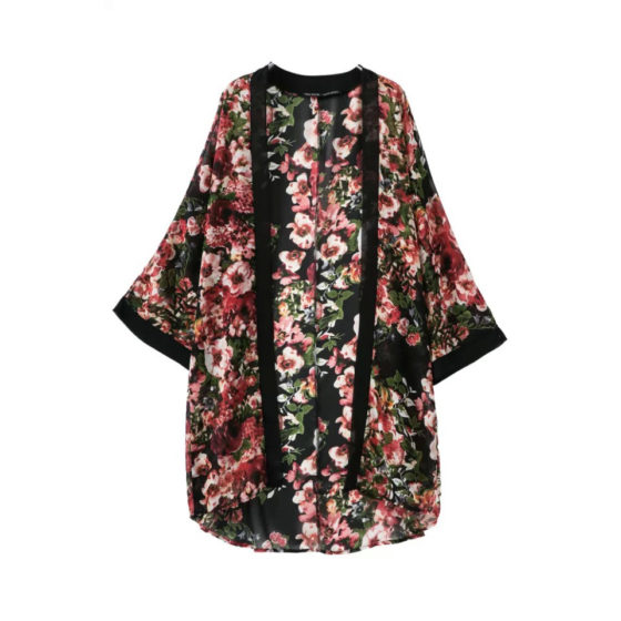 Peignoir Floral Chiffon Peignoir Floral Chiffon